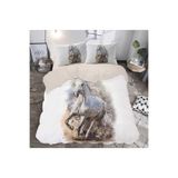Gift Duvet Cover Horse At Temalı 3d Baskılı Baskılı Çift Kişilik Nevresim Takımı beyaz 200 x 220
