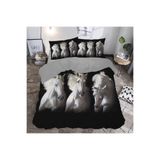 Gift Duvet Cover Horse At Temalı 3d Baskılı Baskılı Çift Kişilik Nevresim Takımı siyahlı 200 x 220