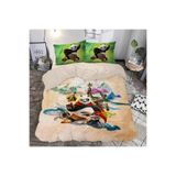 GİFT DUVET COVER Kung Fu Panda 3d Baskılı Çift Kişilik Nevresim Takımı Çok Renkli 200 x 220