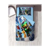 Gift Duvet Cover Ninjago Temalı 3d Baskılı Tek Kişilik Nevresim Takımı mavi 160 x 220