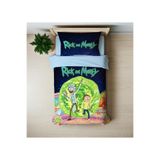 GİFT DUVET COVER RİCK AND MORTY 3d Baskılı Tek Kişilik Nevresim Takımı renkli 160 x 220
