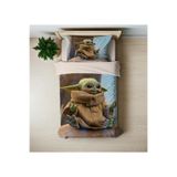 Gift Duvet Cover YODA 3d baskılı Temalı Tek Kişilik Nevresim Takımı Bej 160 x 220
