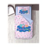 Gift Duvet Peppa Pi 3d Baskılı Tek Kişilik Nevresim Takımı renkli 160 x 220