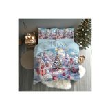 Gift Duvet Yılbaşı Özel 3d Baskılı Çift Kişilik Nevresim Takımı Çok Renkli 200 x 220