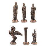 Gift Home Sadece Satranç Taşı İsteyene Büyük Metal Pegasus Figürlü Antik Satranç Taşı