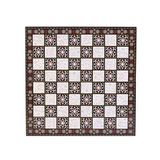 Gift Home Sadece Tahta İsteyene 30x30 cm Küçük Boy Sedef Desenli MDF Ahşap Satranç Tahtası