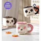 Gift Moda 3D Kabartma Köpek Figürlü Seramik Kupa