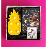 Gift Moda Ananas Led Lamba Rozet ve Space Roket Mini Fotoğraf Albümü Hediye Seti