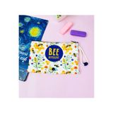 Gift Moda Arı Motto Bez Tasarımlı Bez Kalemlik Cüzdan