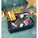 Gift Moda Gold Kupa Dilek Şişesi Elmas Lamba Baston Şeker Ve Altınyaldızlı Melek Kar Küresi Yılbaşı Seti