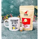 Gift Moda Güle Güle 2025 Merhaba 2026 Yılbaşı Tasarımlı Kupa Filtre Kahve Ve Dilek Şişesi Yılbaşı Seti