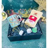 Gift Moda Mutlu Noeller Kupa Filtre Kahve Dilek Şişesi Çam Ağacı Mum Ve Elmas Balon Lamba Yılbaşı Seti