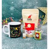 Gift Moda Mutlu Yıllar Tasarımlı Kupa Filtre Kahve Dilek Şişesi Ve Kokulu Mum Yılbaşı Seti