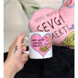 Gift Moda Sevgi Yemekti Tasarımlı Kupa