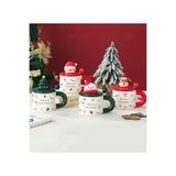 Gift Moda Yılbaşı Figürlü Kapaklı Seramik Kupa