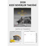 Giftcrea 2026 Yeni Yıl Kedi Severler Takvimi - Masa ve Duvar Tipi, Hayvan Sever Takvimi