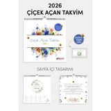 Giftcrea 2026 Yeni Yıl Takvimi Çiçek Açan Takvim - Masa ve Duvar Tipi, Tohum Zarfı Hediyeli