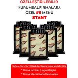 Giftcrea Özelleştirilebilir Çift Taraflı Pleksi Masa Üstü Menü Standı – Kurumsal Firmalara Özel Set - 5 Adet
