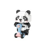 Gifted LOZ Tatlış Serisi: Sürücü Panda | 320 Parça Mikro Bloklar | 14+ Yaş | Hayvan Maketi