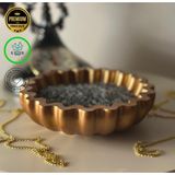 Gifter Kase - Saksı - Şekerlik Üçlü Metalik Set - GÜMÜŞ - ALTIN - BRONZ