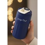 Giftino Kişiye Özel Dijital Isı Göstergeli Paslanmaz 304 Lacivert Çelik Bardak Termos Mug Kupa 400ml