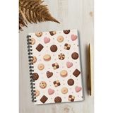 giftkonsept Atıştırmalık Temalı Eğlenceli 50 Yaprak 100 Sayfa Sprialli Defter - Renkli - A5 - Çizgisiz