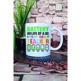 giftkonsept Battery Life Of A Preschool Baskılı Komik Okul Öncesi Hediye Baskılı Kupa Bardak, QBM5627