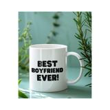 giftkonsept Best Boyfriend Ever Baskılı Doğum Günü Sevgililer Günü Yıldönümü Hediye Kupa Bardak, QB2M010