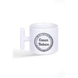 giftkonsept Canım Babam Babalar Günü Doğum Günü Hediye Baskılı Latte Fincanı T Kulplu Kupa Bardak, QB1L1378