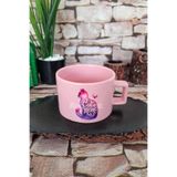 giftkonsept Cat Mom Temalı Kedi Annesi Kedisever Figürlü Kare Kulplu Fincan Pembe Kupa Bardak, QBNF5693