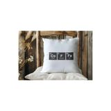 giftkonsept Coffee Periyodik Tablo Baskılı Elyaf Dolgulu Hediyelik Yastık 28x28 cm, QBY1012