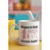 giftkonsept Dünyanın En Güzel Annesi Kasımda Doğdu Baskılı Doğum Günü Hediyelik Beyaz Kupa Bardak, QBM5988
