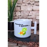 giftkonsept Düşmedim Gız Gaykıldım-Kaplumbağa Baskılı Eğlenceli Komik Hediye T Kulplu Latte Fincanı Kupa Bardak, QB1L1844