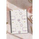 giftkonsept Estetik Yıldızlı Çerçeve Motifli 50 Yaprak 100 Sayfa Sprialli Defter - Renkli - A4 - Çizgisiz