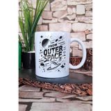 giftkonsept From Outer Space Baskılı Uzaydan Gelen Gizemli Yaratık Hediye Baskılı Kupa Bardak, QBM5402