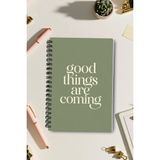 giftkonsept "good Things Are Coming" Motivasyon 50 Yaprak 100 Sayfa Sprialli Defter - Renkli - A5 - Çizgisiz