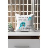 giftkonsept Gülüşüm Hâlâ Mükemmel Baskılı Eğlenceli Hediyelik Elyaf Dolgulu Saten DekoratifMini Yastık