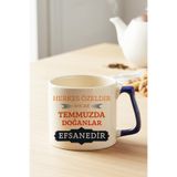 giftkonsept Herkes Özeldir Ancak Temmuzda Doğanlar Efsanedir Baskılı Doğum Günü Hediyelik Renkli Kulp Kupa, QBLK8262