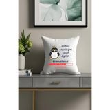 giftkonsept Herkes Yaşattığını Yaşar Baskılı Komik Hediyelik Elyaf Dolgu Saten Mini Yastık, QBY5940