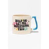 giftkonsept Hold on, let me overthink this Komik Arkadaşa Doğum Günü Hediye Mavi Kulplu Kupa Bardak, QBT5117