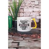 giftkonsept House Is Not A Home Without A Cat Yazılı Kedisever Sözü Hediyelik Kulplu Kupa Bardak, QBLK5682-SR