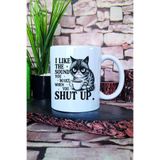 giftkonsept I Like The Sound You Make When You Shut Up Yazılı Komik Hediye Baskılı Kupa Bardak, QBM5618