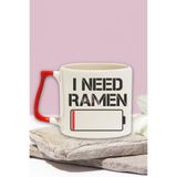 giftkonsept I need ramen Baskılı Japon Noodle Aşkı Anime Manga Doğum Günü Hediye Kırmızı Kulplu Kupa Bardak, QBT5275