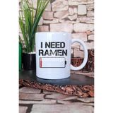 giftkonsept I need ramen Baskılı Japon Noodle Aşkı Anime Manga Hediyelik Baskılı Çay Kahve Sunum Kupa Bardak, QBM5275