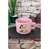 giftkonsept I Work Hard So My Cat Can Have A Better Life Temalı Kedi Kare Kulplu Fincan Pembe Kupa Bardak, QBNF5712