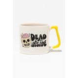 giftkonsept "I'm dead inside" İçsel Boşluk Komik Arkadaşa Doğum Günü Hediye Sarı Kulplu Kupa Bardak, QBT5121