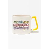 giftkonsept I'm fine, emotionally constipated Komik Arkadaşa Doğum Günü Hediye Sarı Kulplu Kupa Bardak, QBT5122
