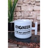 giftkonsept I'm Not Arguing Engineer Mühendis Komik Hediye T Kulplu Latte Fincanı Kupa Bardak, QB1L2306