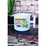 giftkonsept Its Mojito Time Baskılı T Kulplu Latte Fincanı Kupa Bardak, T-L2446