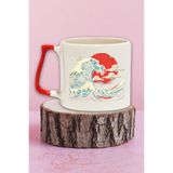 giftkonsept Japon Art 2 Modern Baskılı Japon Sanatı Anime Manga Doğum Günü Hediye Kırmızı Kulplu Kupa Bardak, QBT5304
